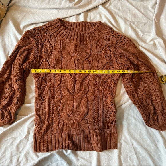 Rust Cable Knit Sweater - Picture 3 of 5